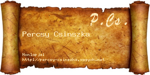 Percsy Csinszka névjegykártya